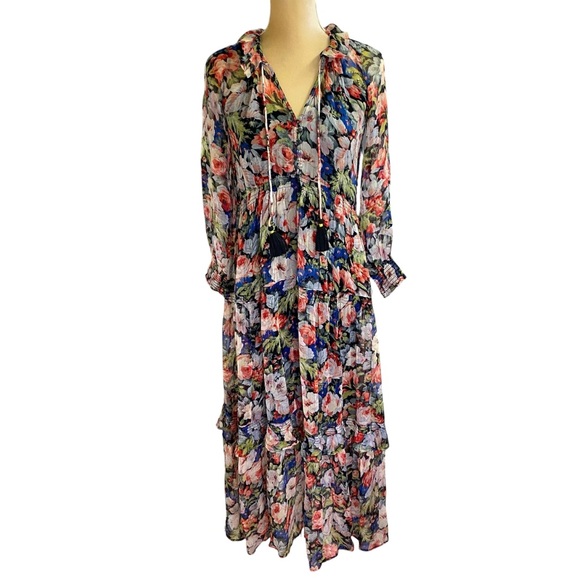 Anthropologie The Marais Printed Chiffon Maxi Dress - Picture 2 of 11